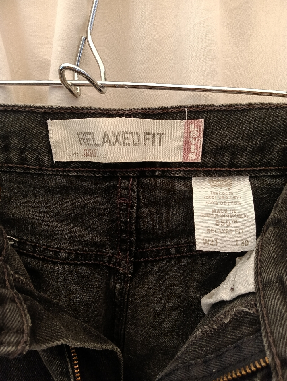 Levi’s 569 Relaxed Fit Jeans Black Straight Leg Baggy Denim W31 L30